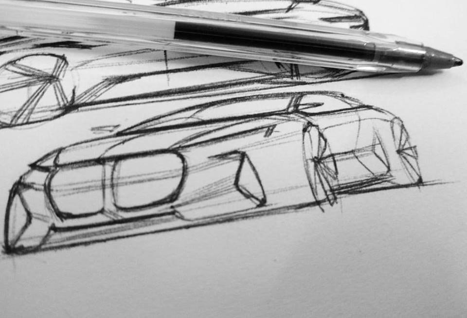 Hand drawn car，product design，industrial design，vehicle，