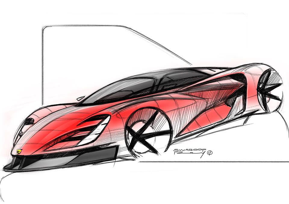 Hand drawn car，product design，industrial design，vehicle，