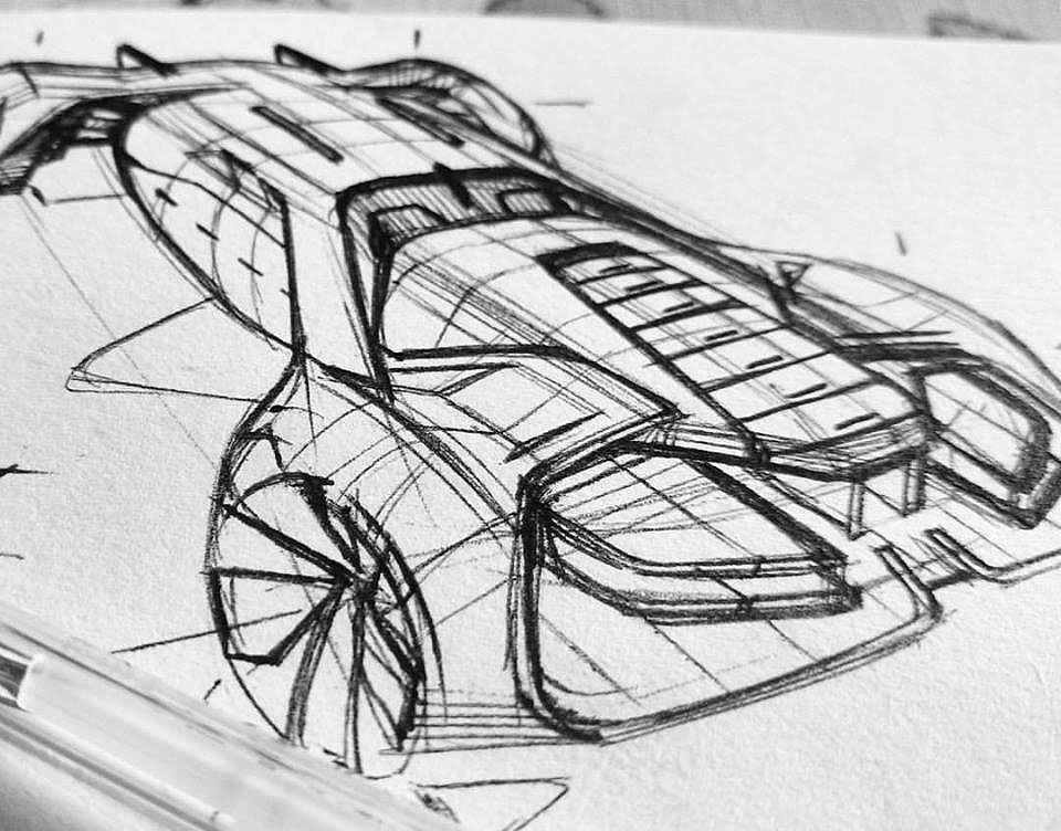 Hand drawn car，product design，industrial design，vehicle，