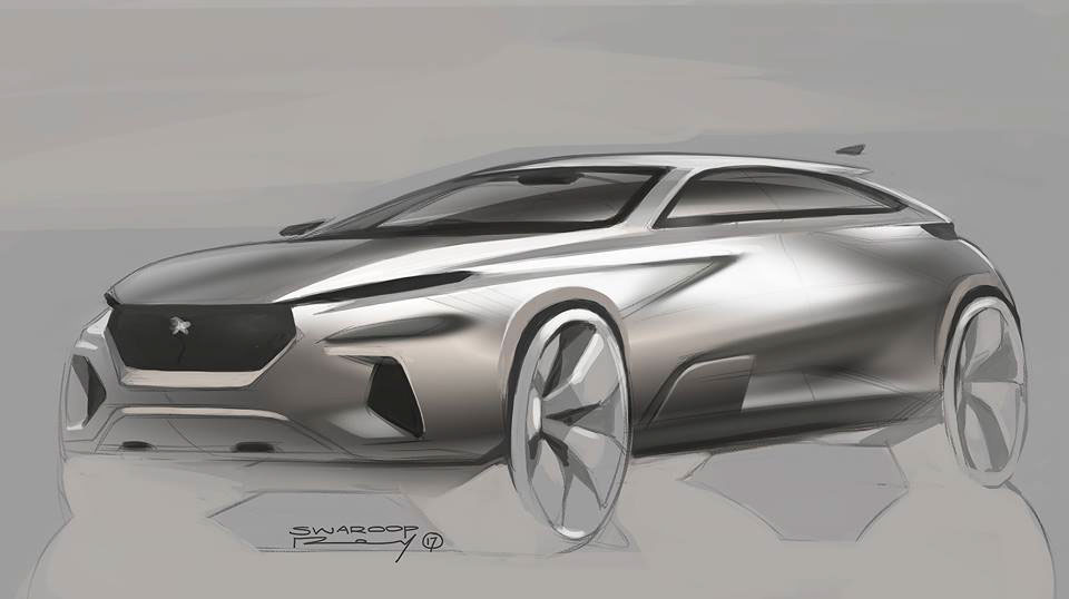 Hand drawn car，product design，industrial design，vehicle，