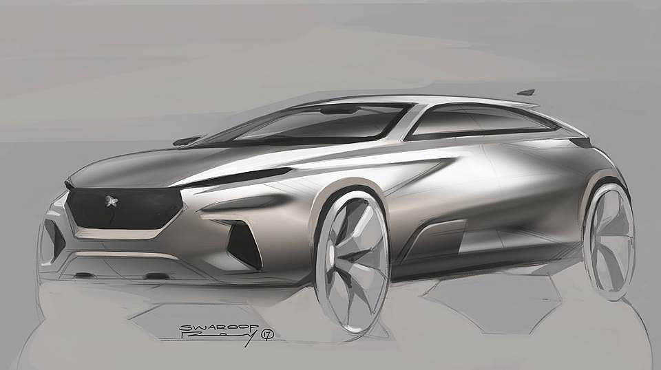 Hand drawn car，product design，industrial design，vehicle，