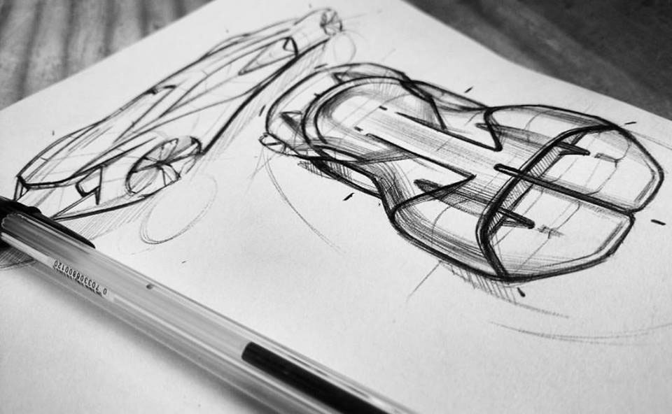 Hand drawn car，product design，industrial design，vehicle，