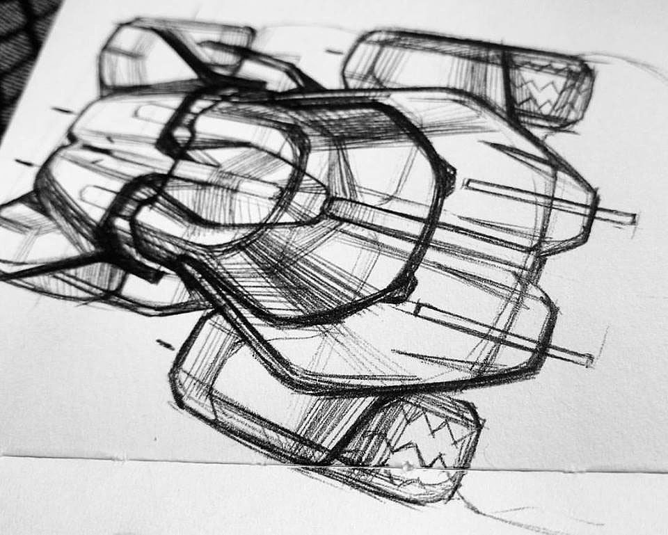 Hand drawn car，product design，industrial design，vehicle，