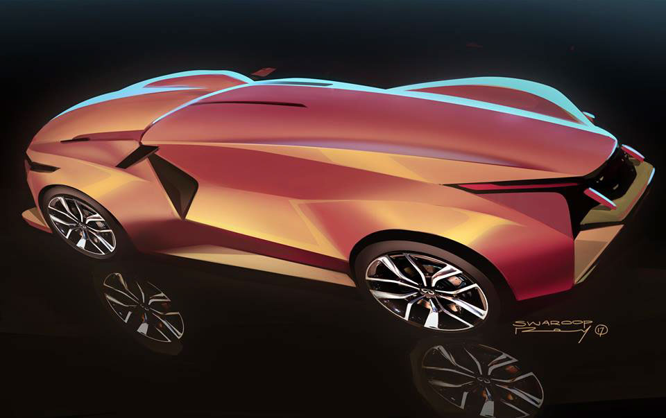 Hand drawn car，product design，industrial design，vehicle，