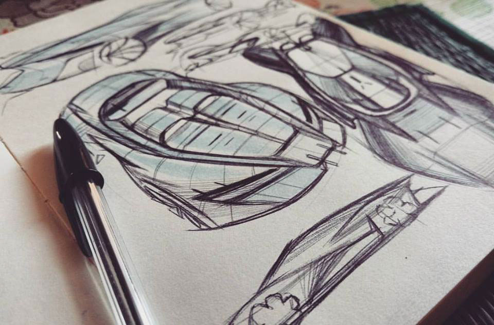 Hand drawn car，product design，industrial design，vehicle，