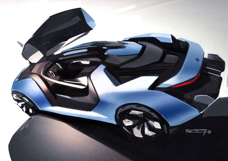 Hand drawn car，product design，industrial design，vehicle，