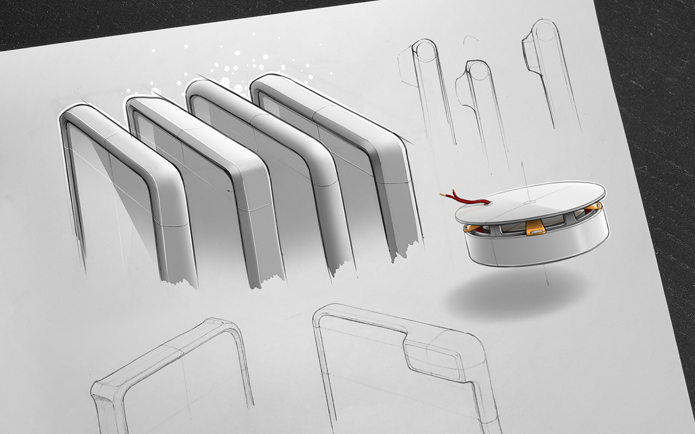 Mobile phone shell，Bone Case，Bone conduction technique，Gas induction charging technology，