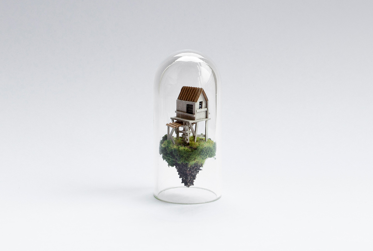 Micro landscape，Glass products，Architecture，house，manual，