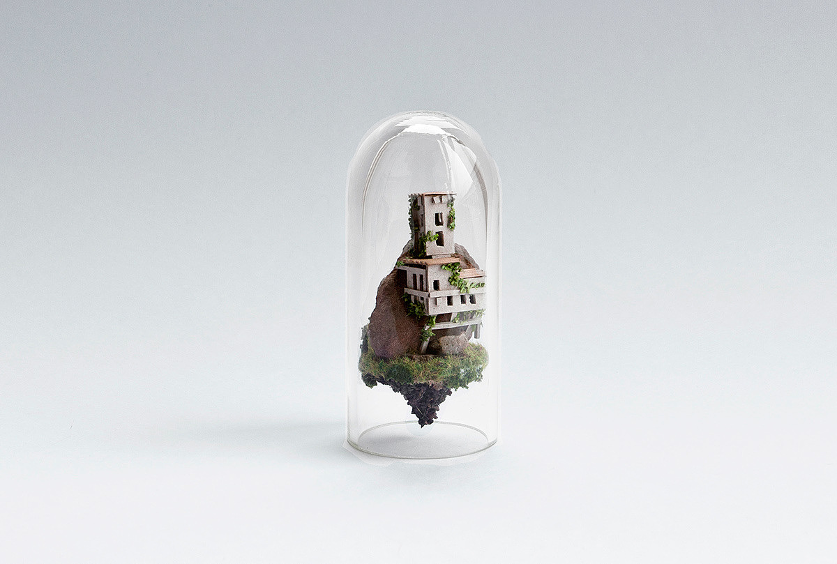 Micro landscape，Glass products，Architecture，house，manual，