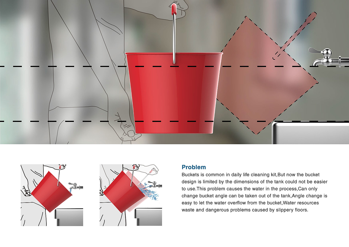 conceptual design，2017 red dot concept award，2017idea Award，container，bucket，Water shield，WATHIELD，