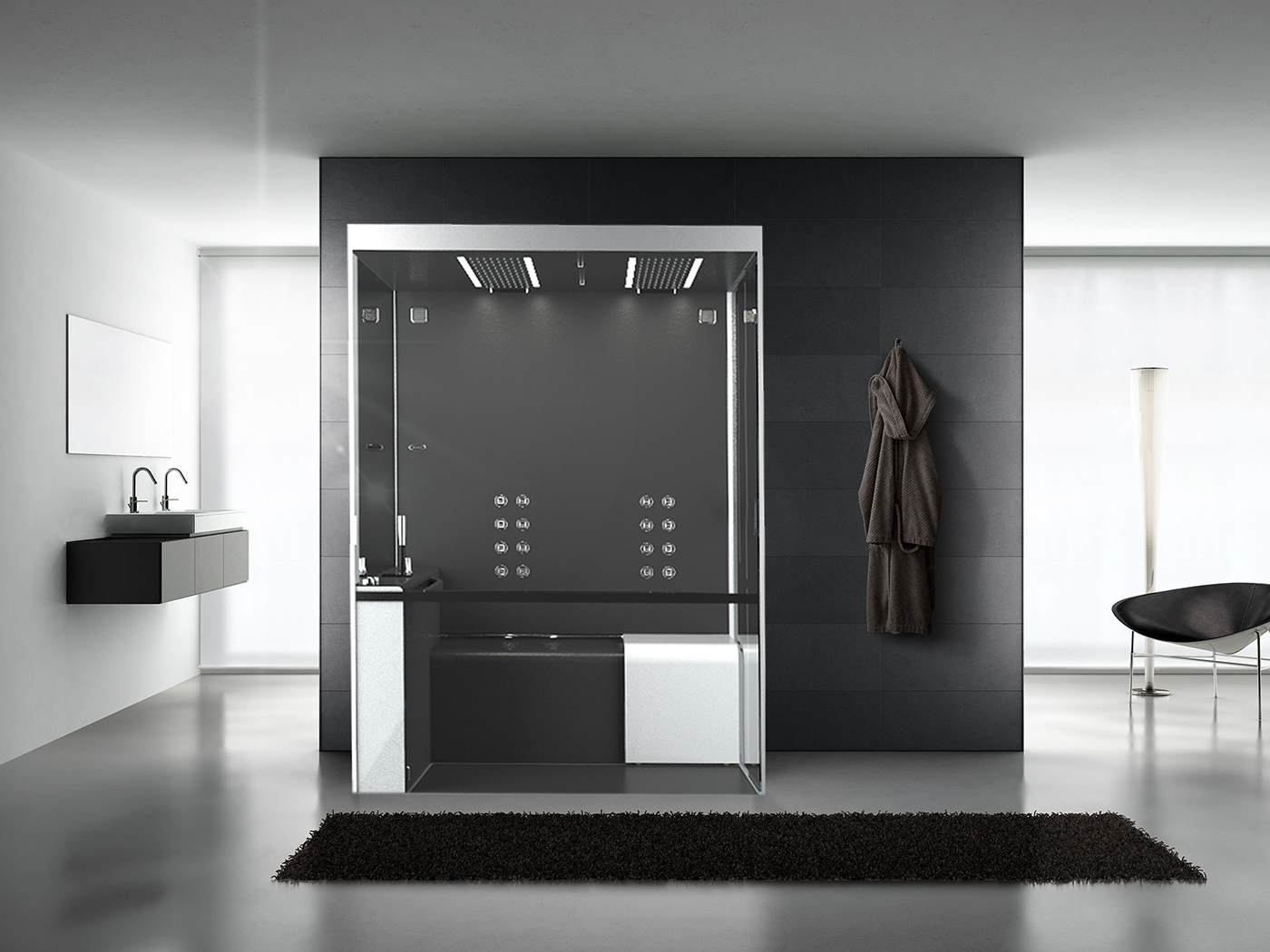 Himalayan salt therapy，sensor，circulating water，bathroom，