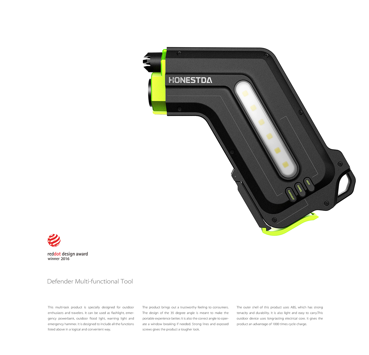 2016 red dot award，tool，Honestda，multi-function，XIVO DESIGN，