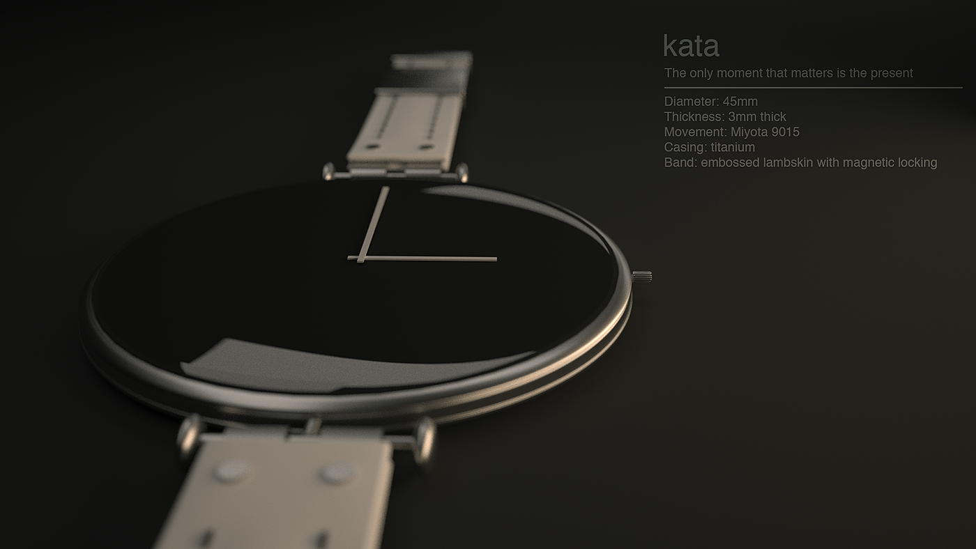 Wrist watch，modeling，Render，Simplicity，Kata，