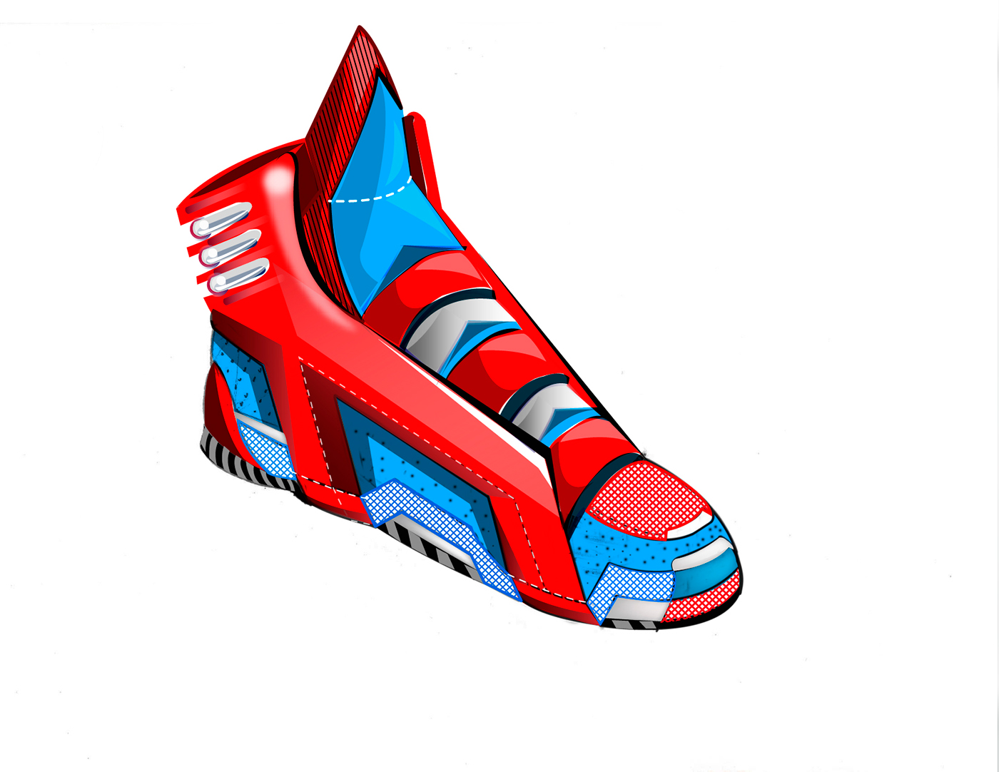 adidas，motion，shoes，Hand drawn，modeling，Render，