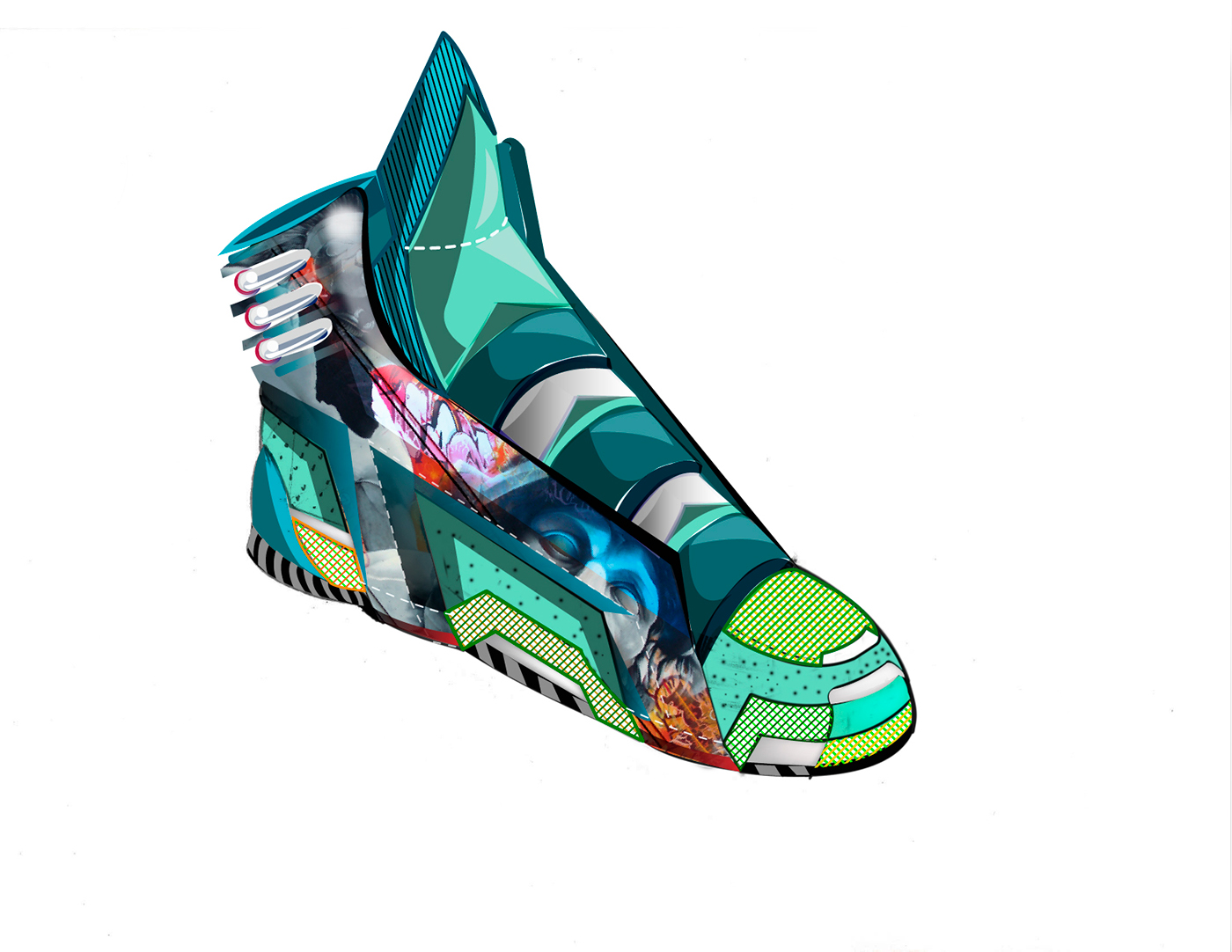 adidas，motion，shoes，Hand drawn，modeling，Render，