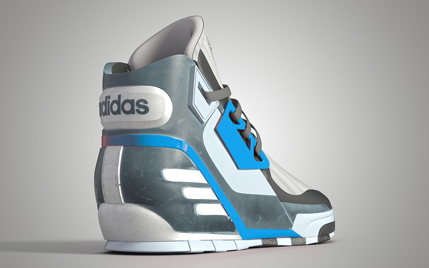 adidas，运动，鞋，手绘，建模，渲染，