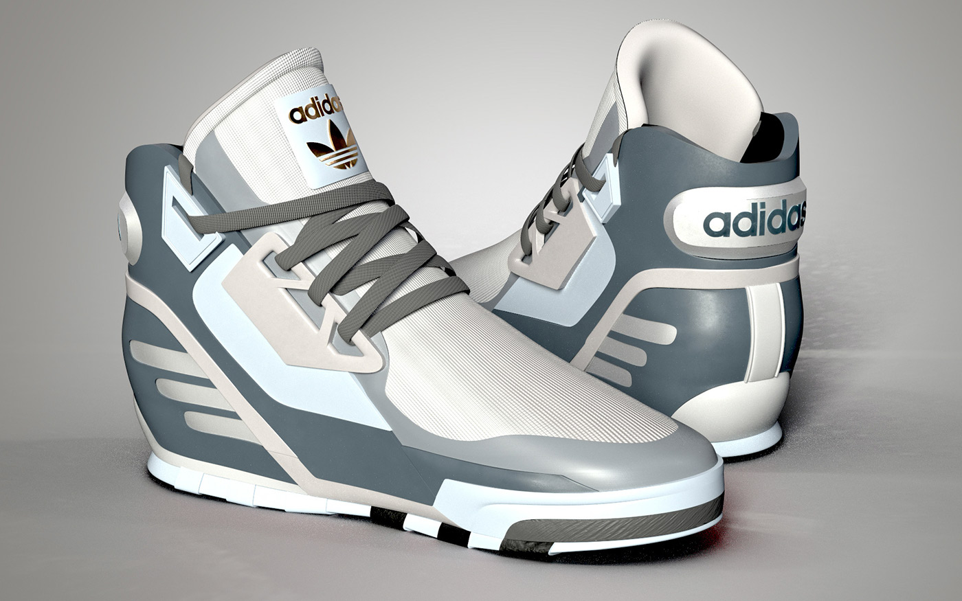 adidas，motion，shoes，Hand drawn，modeling，Render，