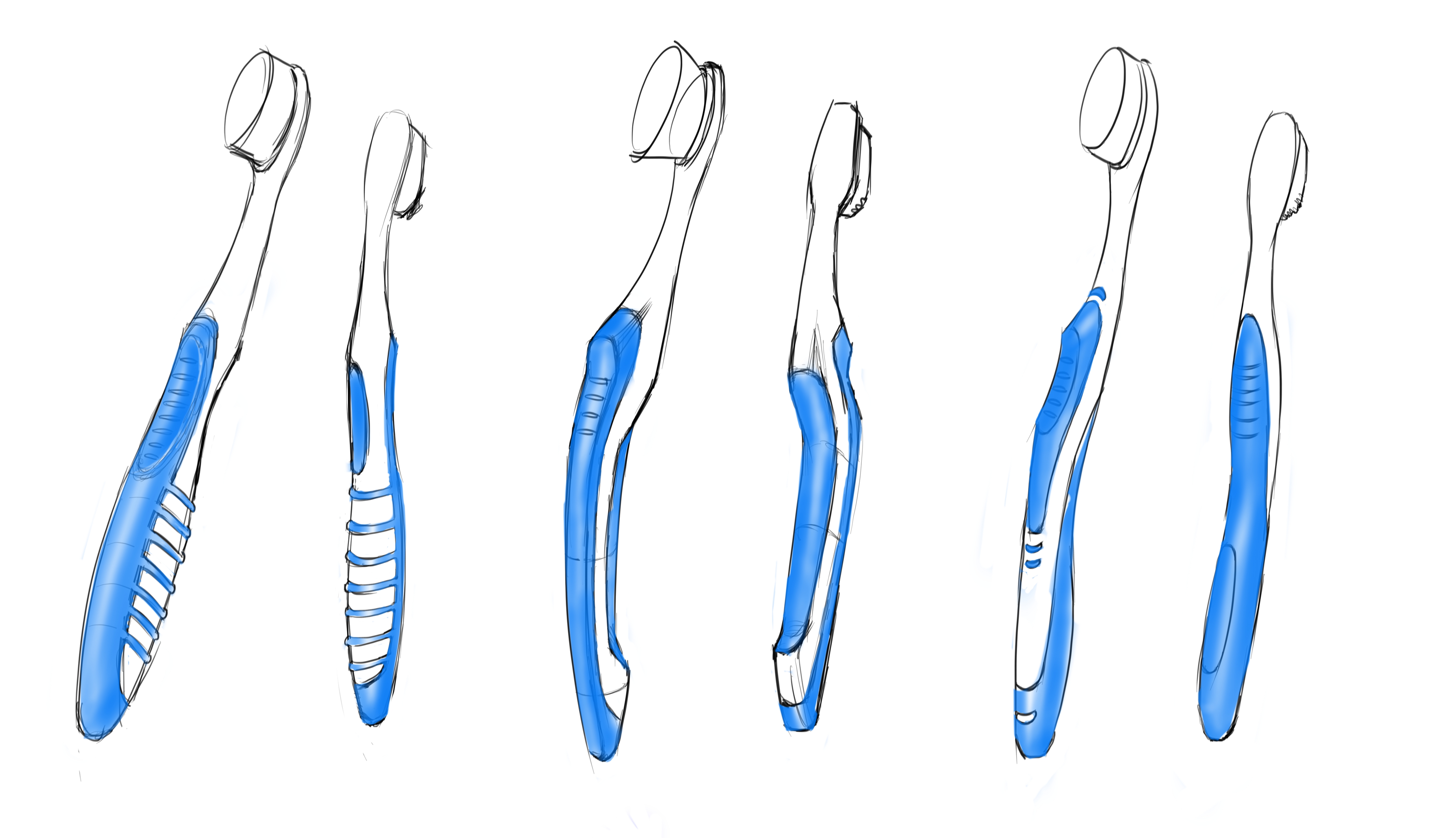 牙刷工业设计手绘图片
