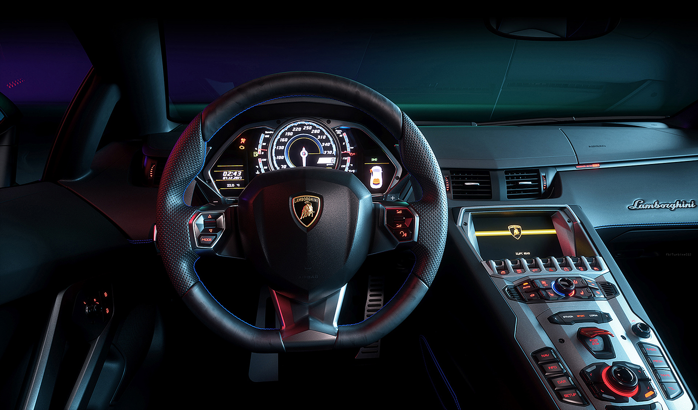 Lamborghini，automobile，details，Interior，