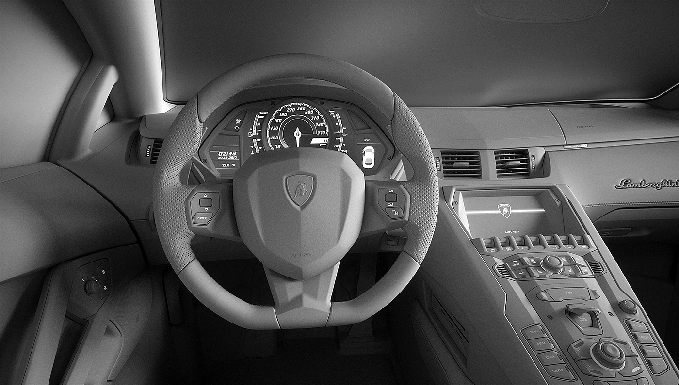 Lamborghini，automobile，details，Interior，