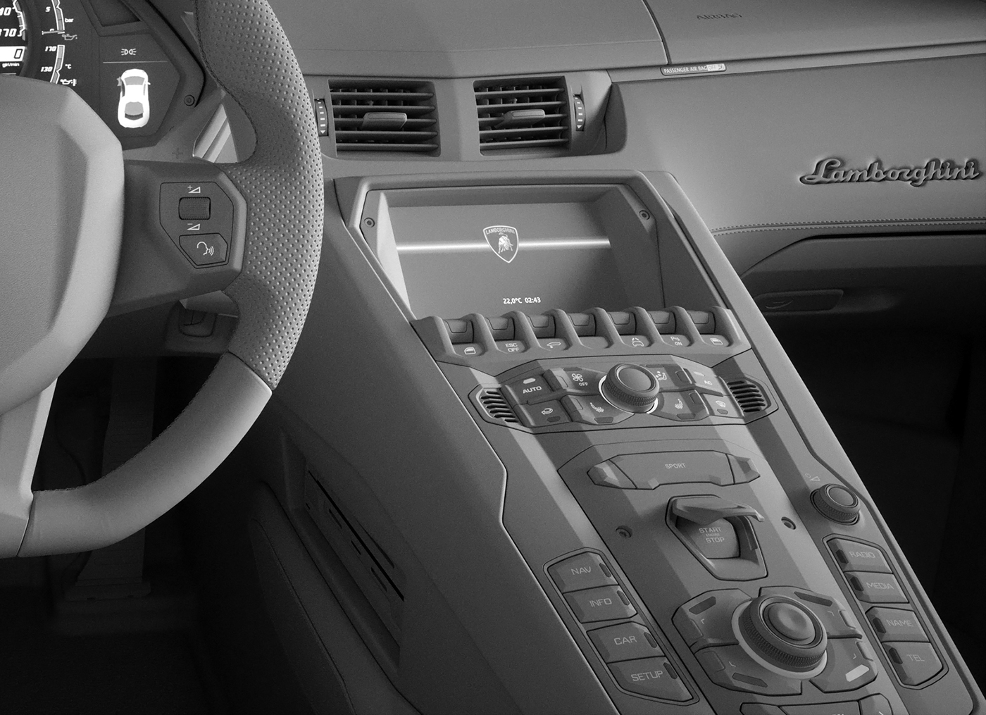 Lamborghini，automobile，details，Interior，