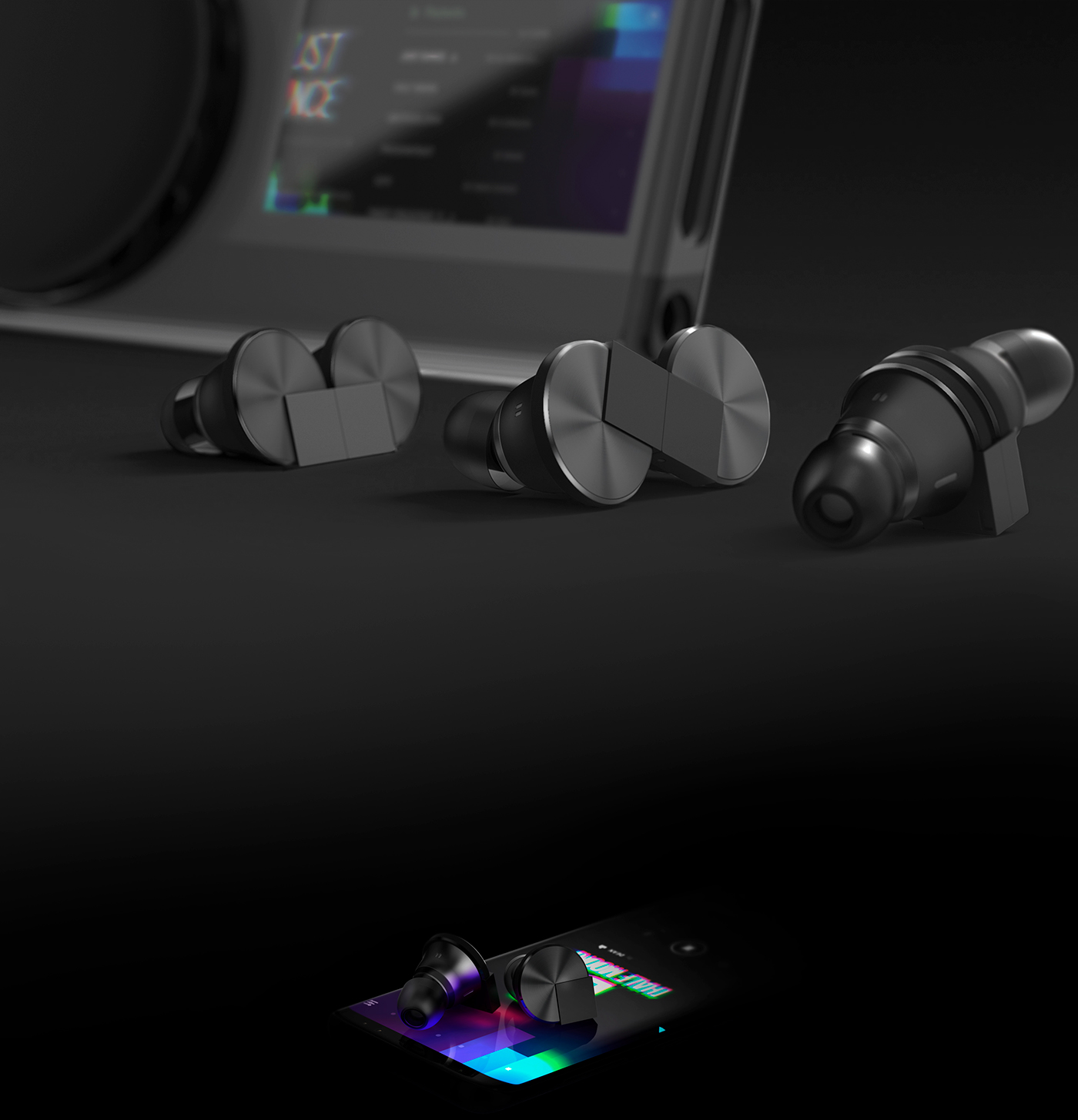 Interaction design，industrial design，UI interface，headset，