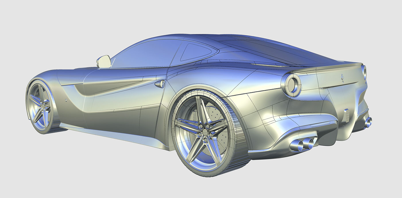 Jaesung Kim，Ferrari，Render，three-dimensional model，Autodesk，vehicle，