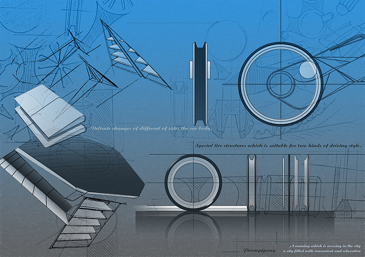 vehicle，motorcycle，concept，Hand drawn，traffic system，Graduation project，Model，
