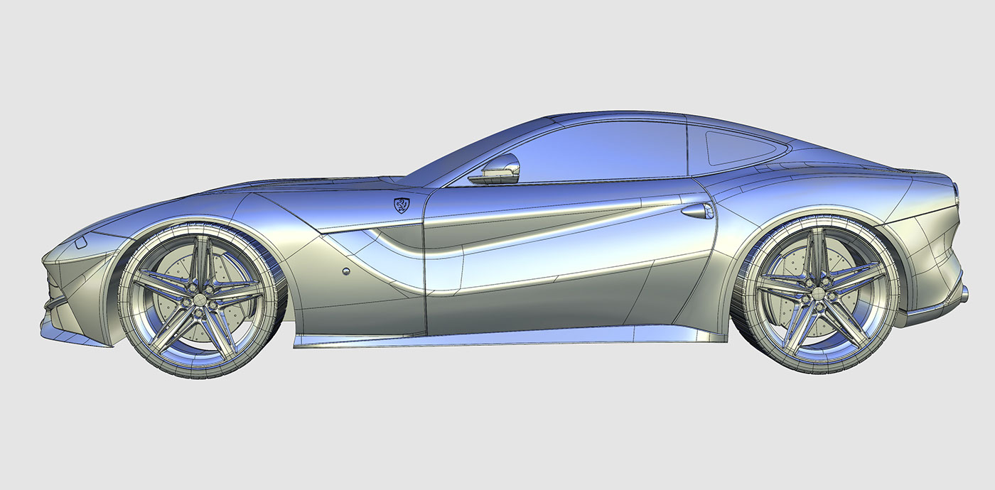 Jaesung Kim，Ferrari，Render，three-dimensional model，Autodesk，vehicle，