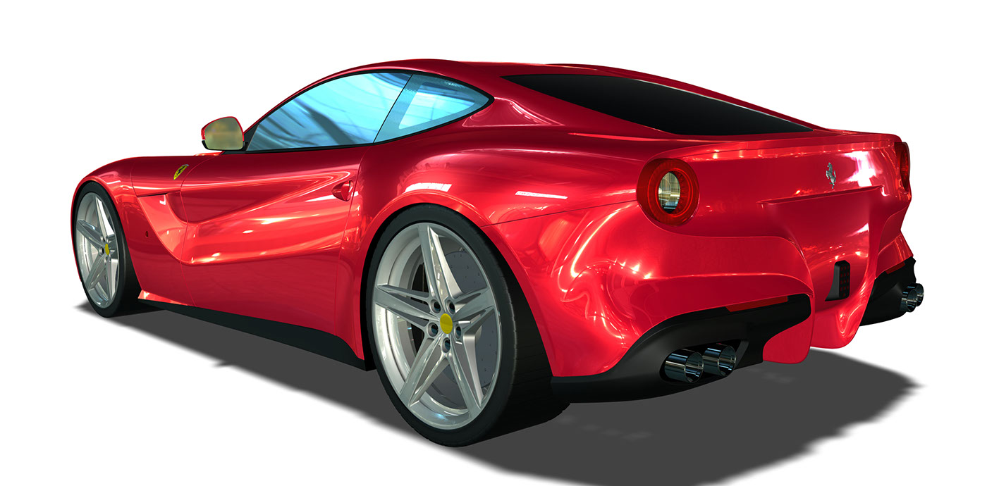 Jaesung Kim，Ferrari，Render，three-dimensional model，Autodesk，vehicle，