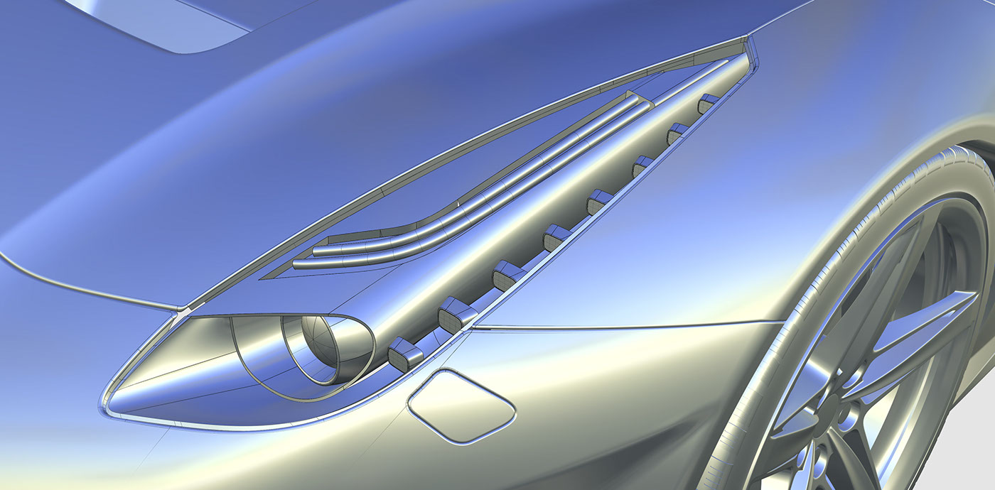 Jaesung Kim，Ferrari，Render，three-dimensional model，Autodesk，vehicle，