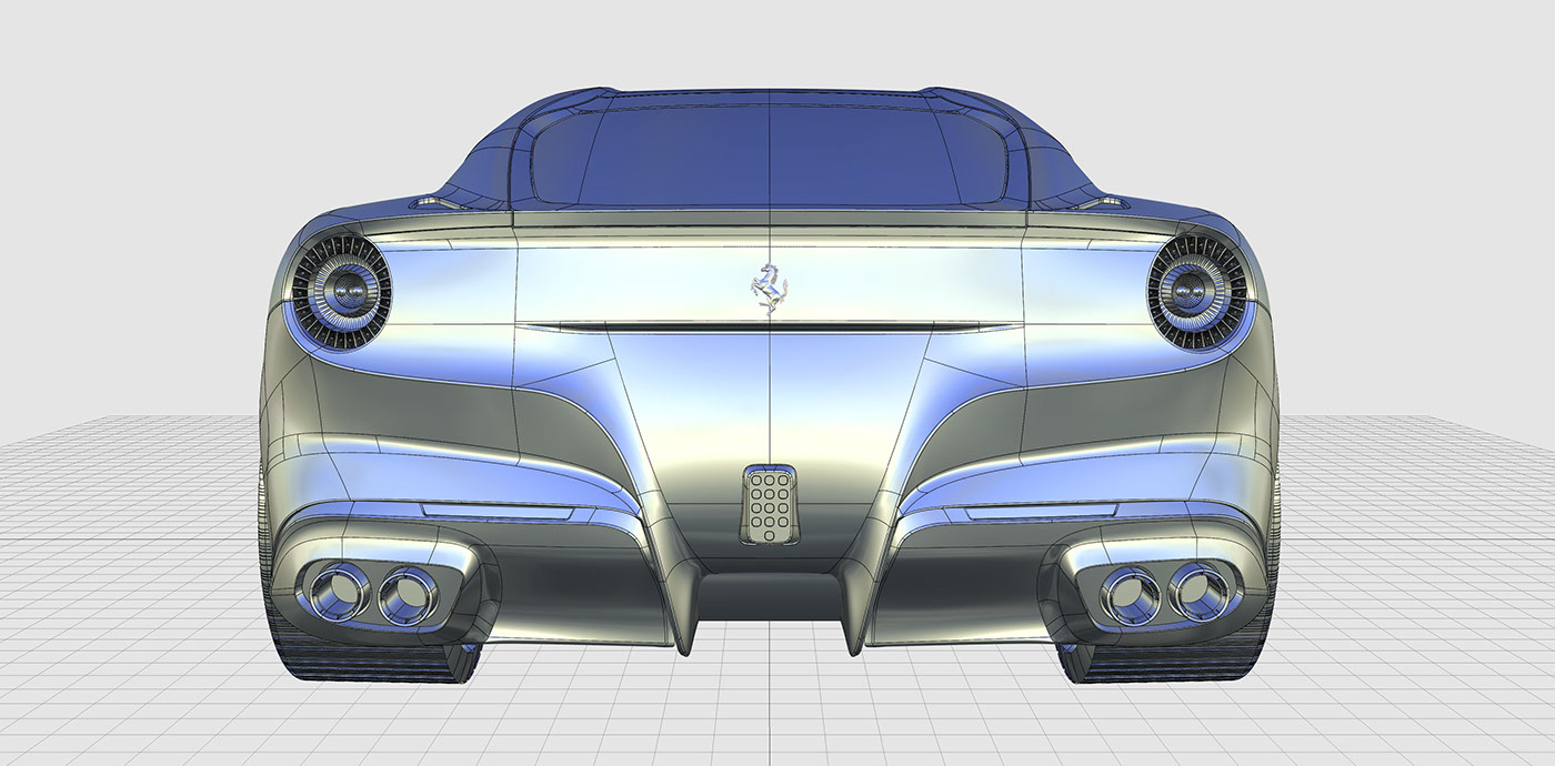 Jaesung Kim，Ferrari，Render，three-dimensional model，Autodesk，vehicle，