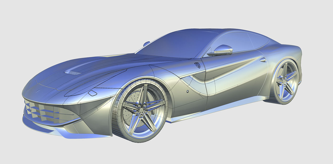 Jaesung Kim，Ferrari，Render，three-dimensional model，Autodesk，vehicle，