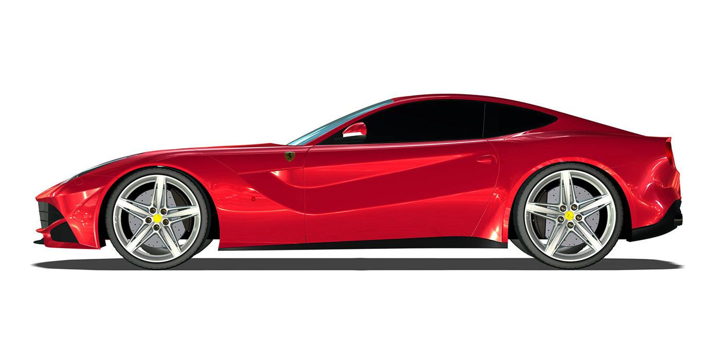 Jaesung Kim，Ferrari，Render，three-dimensional model，Autodesk，vehicle，