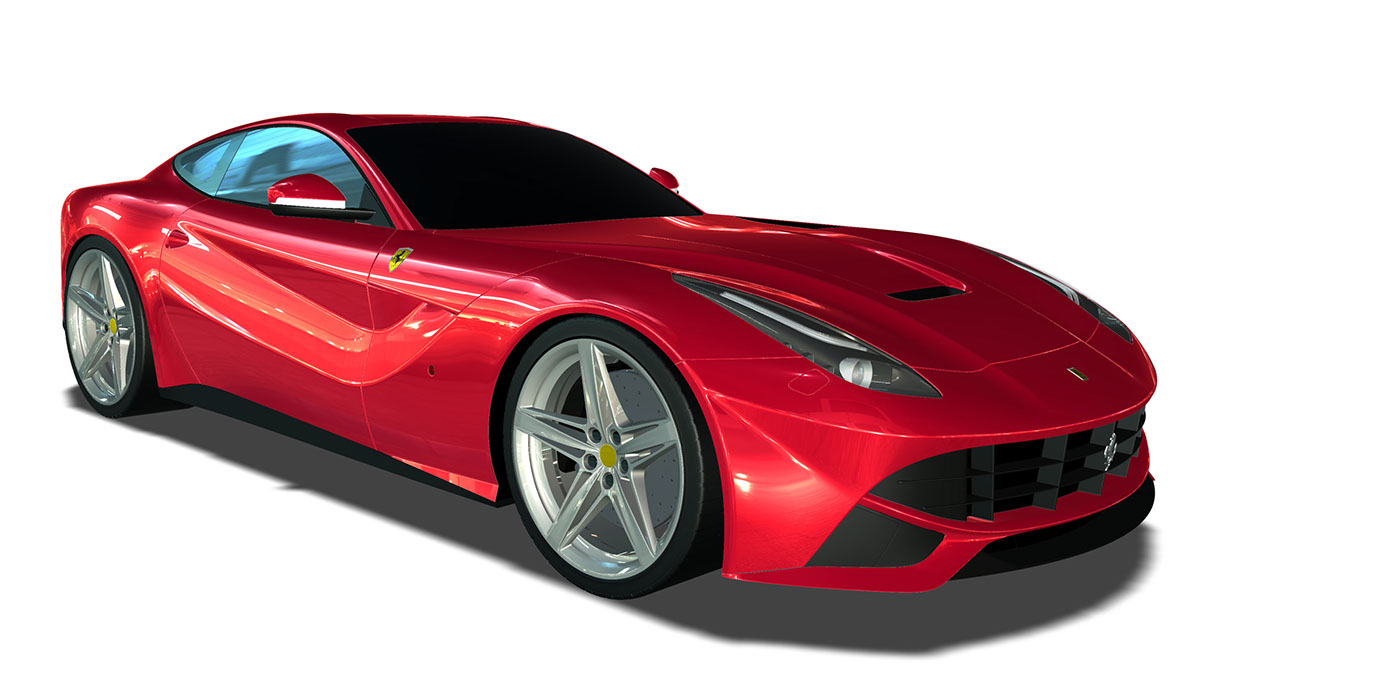 Jaesung Kim，Ferrari，Render，three-dimensional model，Autodesk，vehicle，