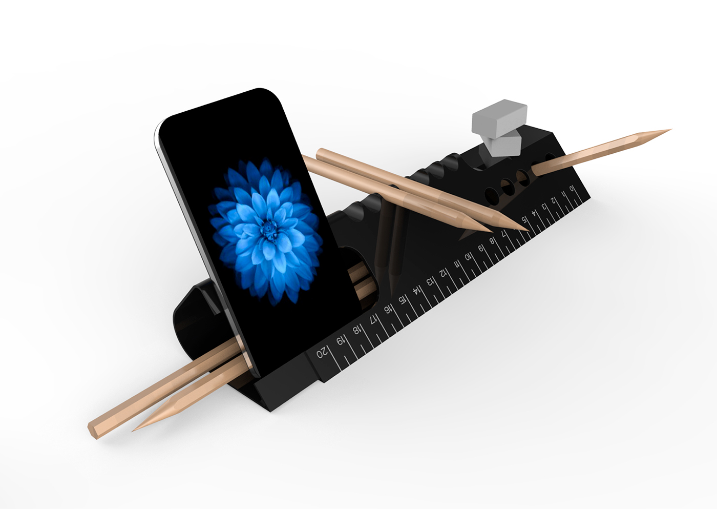 ruler，pen container，storage box，Trough，