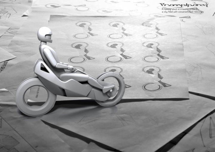 vehicle，motorcycle，concept，Hand drawn，traffic system，Graduation project，Model，