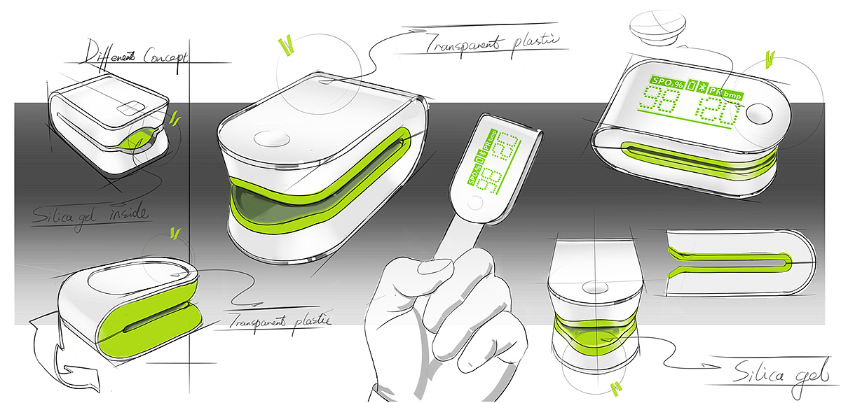 Medical equipment，intelligence，ihalth，Finger pulse oximeter，