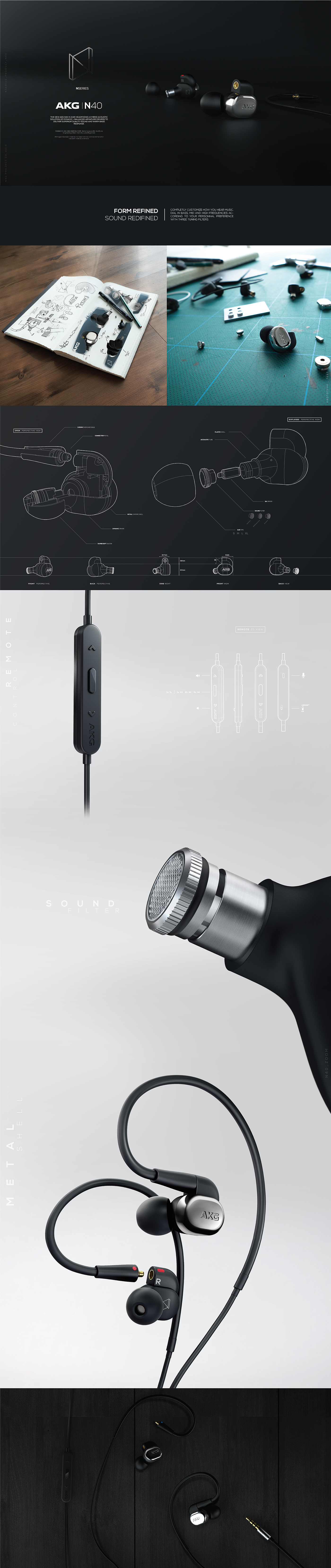 music，akg，In ear，headset，