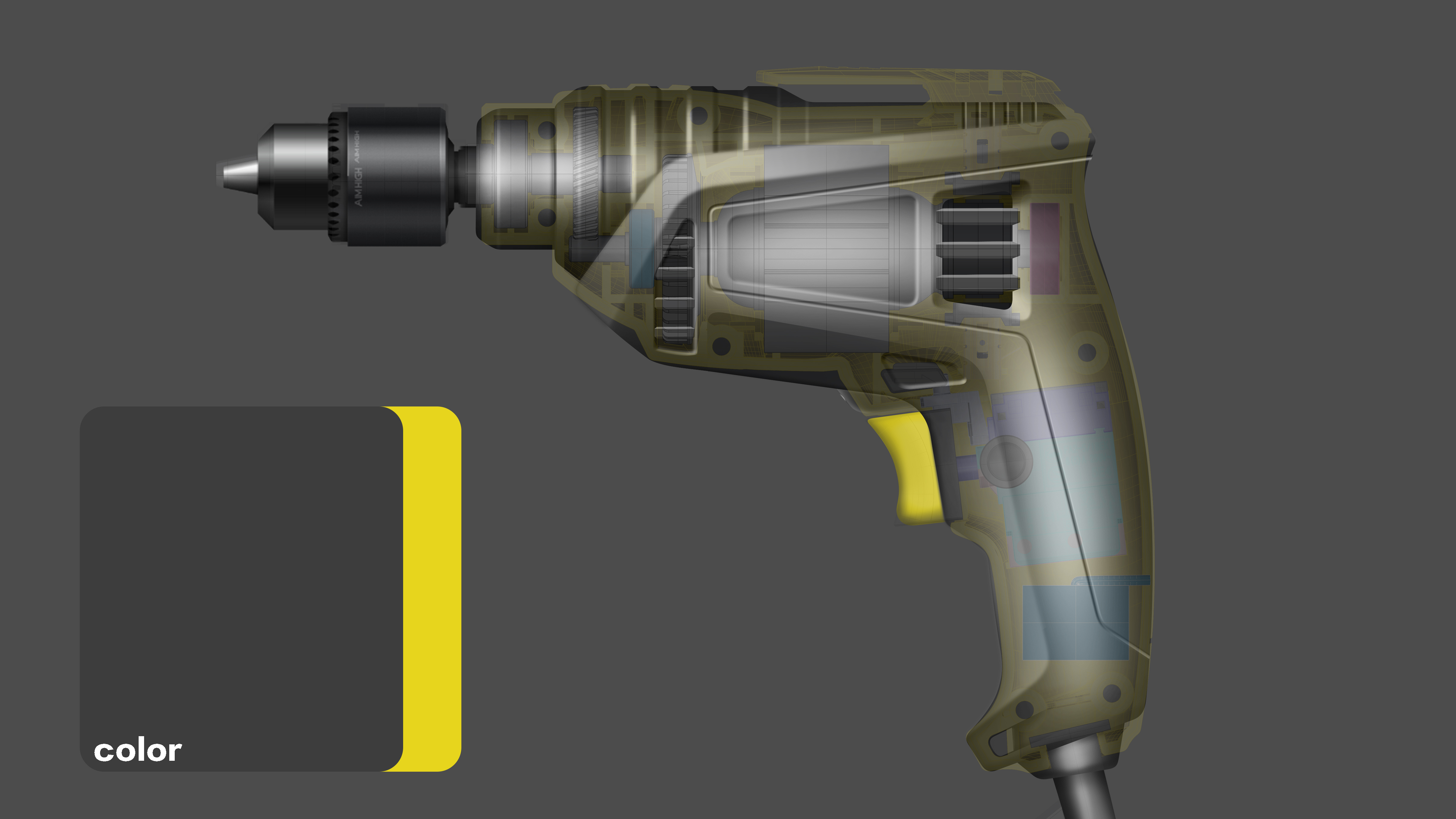 yulo，Electric tool，Hand drawn，One shot design，sketch，