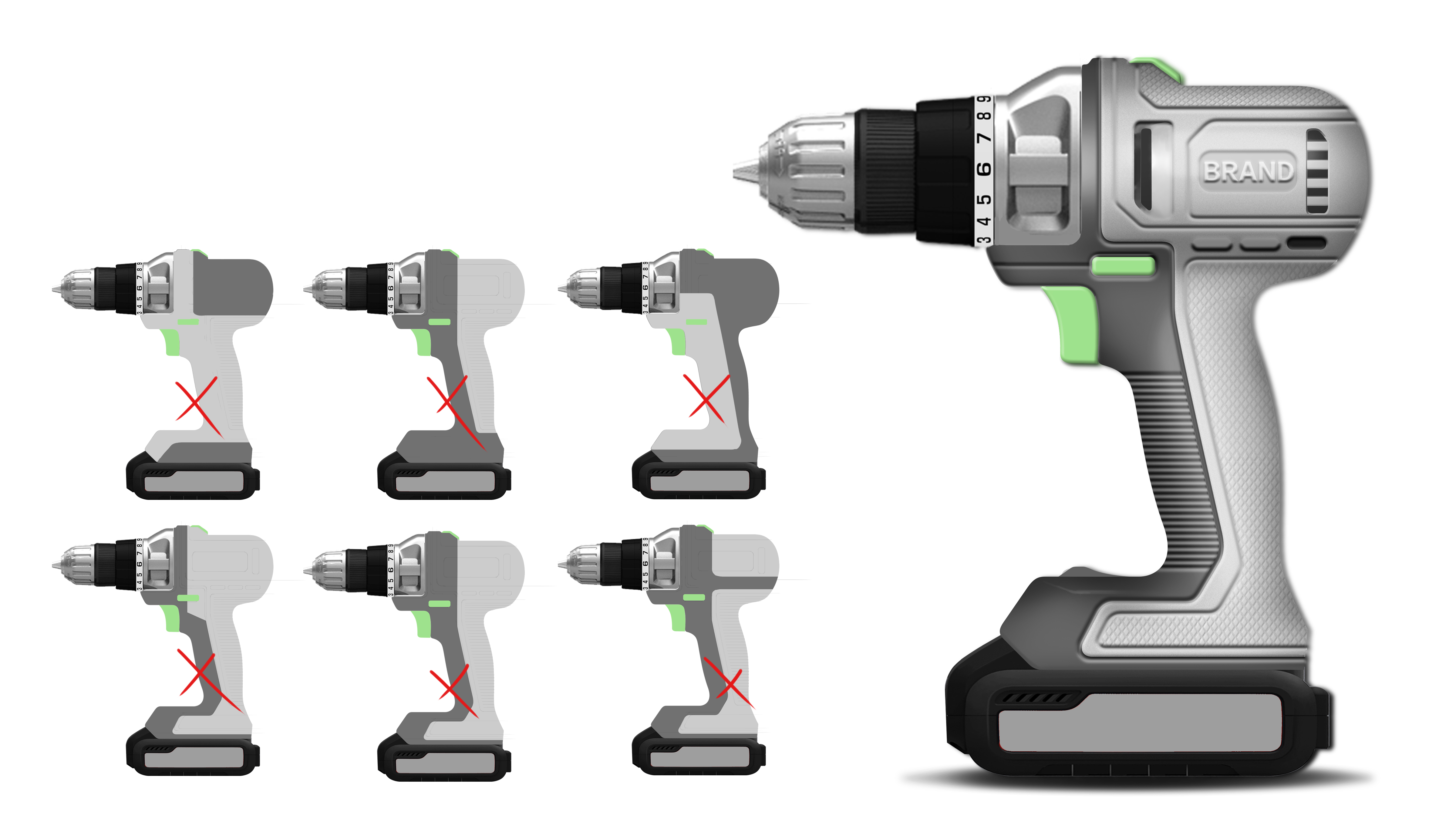 yulo，Electric tool，Hand drawn，One shot design，sketch，