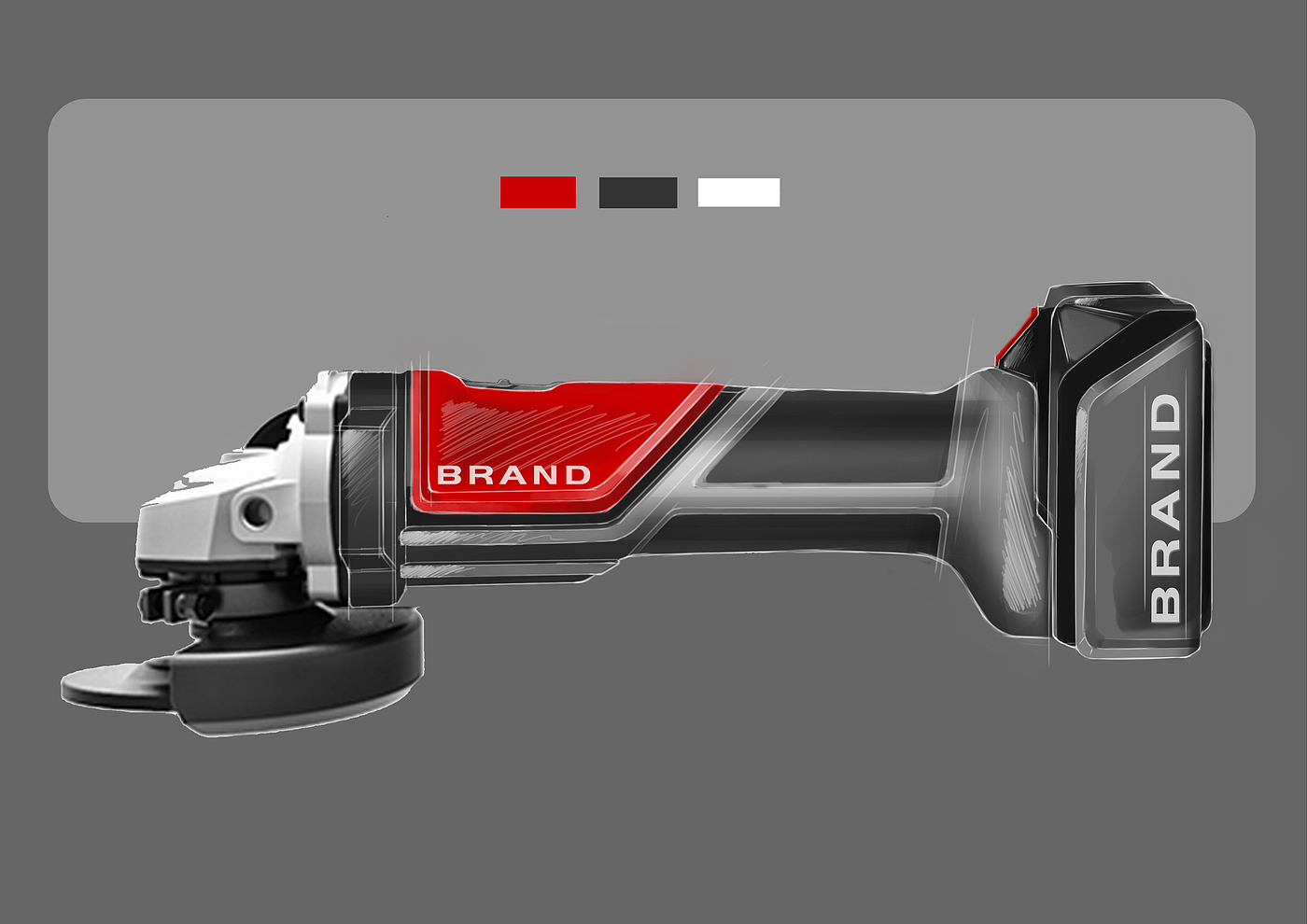 yulo，Electric tool，Hand drawn，One shot design，sketch，