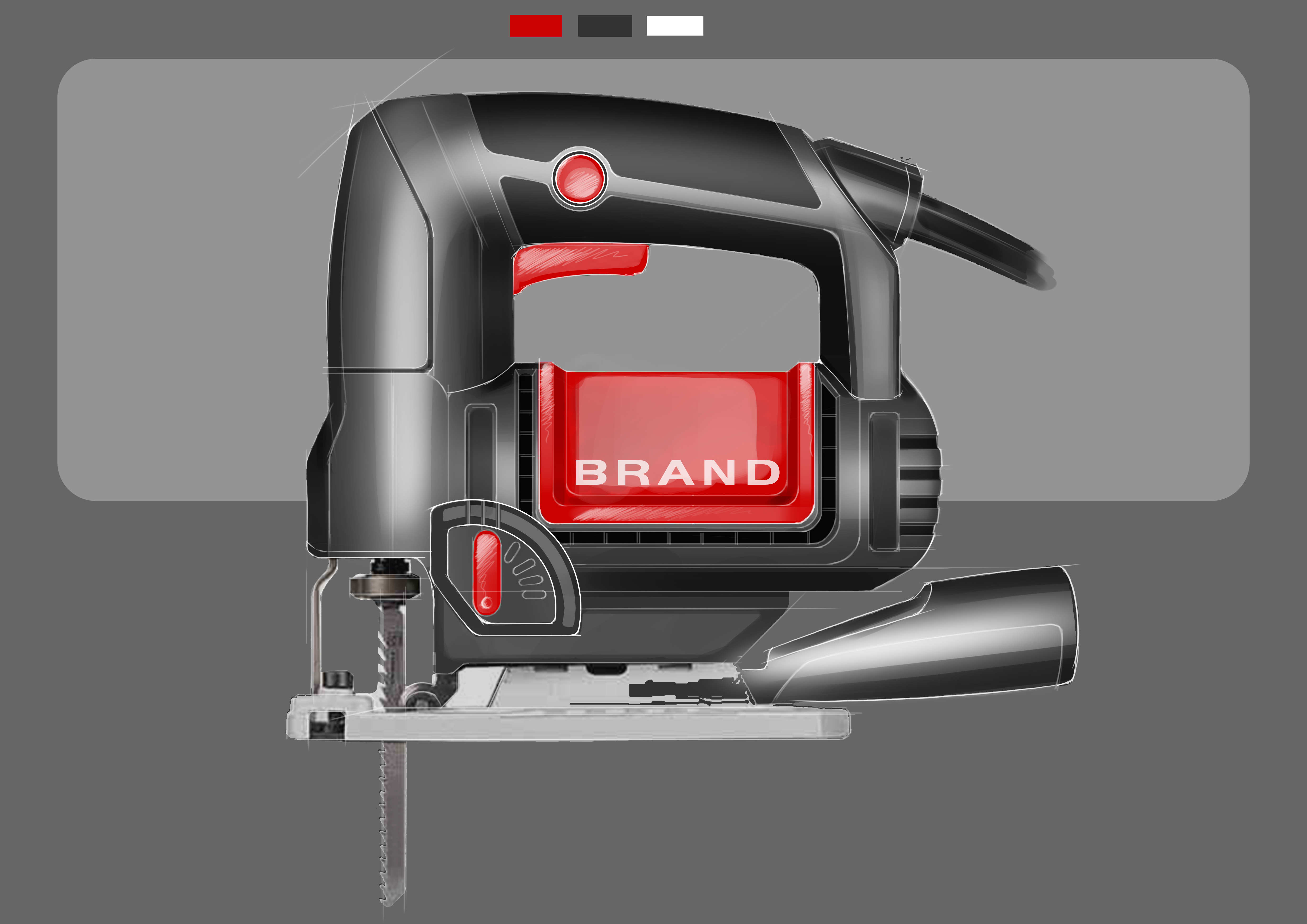 yulo，Electric tool，Hand drawn，One shot design，sketch，