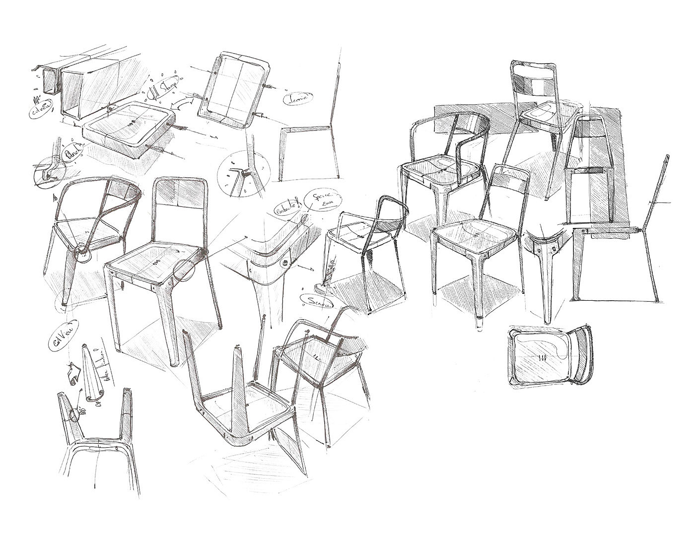 furniture，chair，Industrial wind，Design sketch，