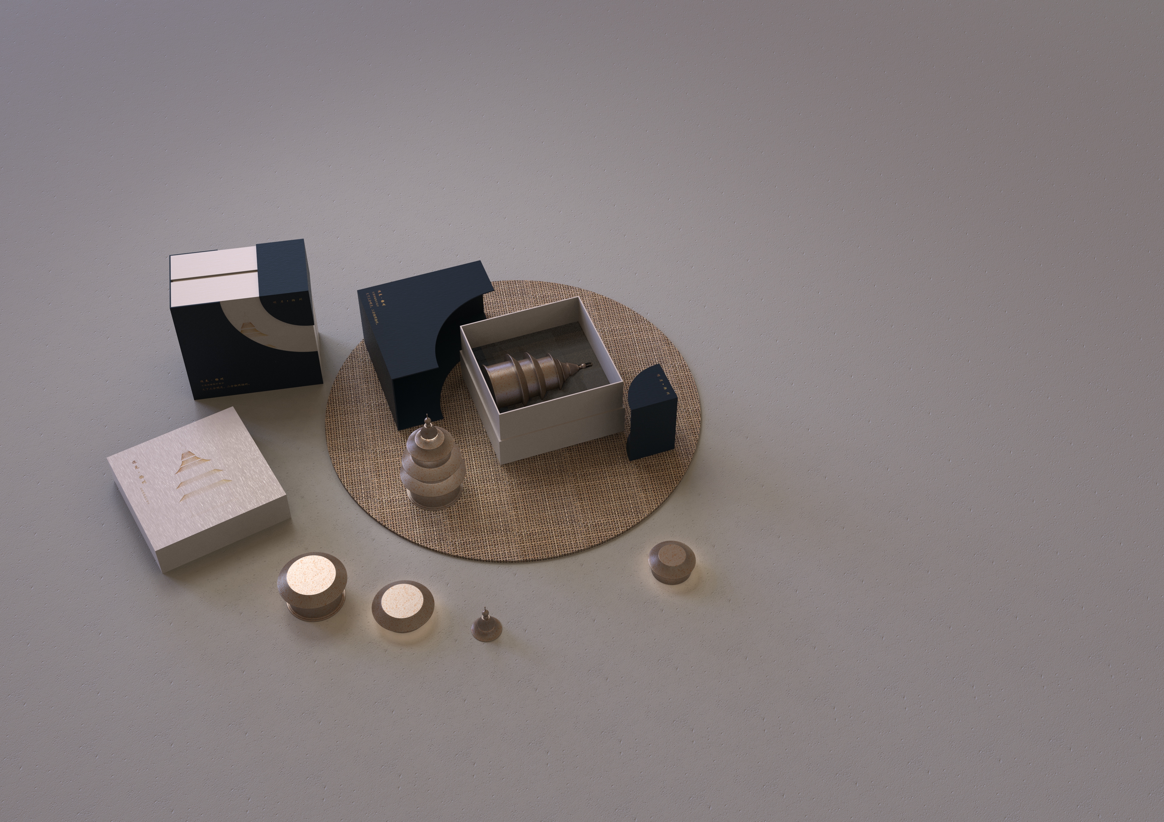 Cultural and creative design，Yangzhou，Wenchang Pavilion，Souvenir ，Cultural creation，Design，packing，National tide，