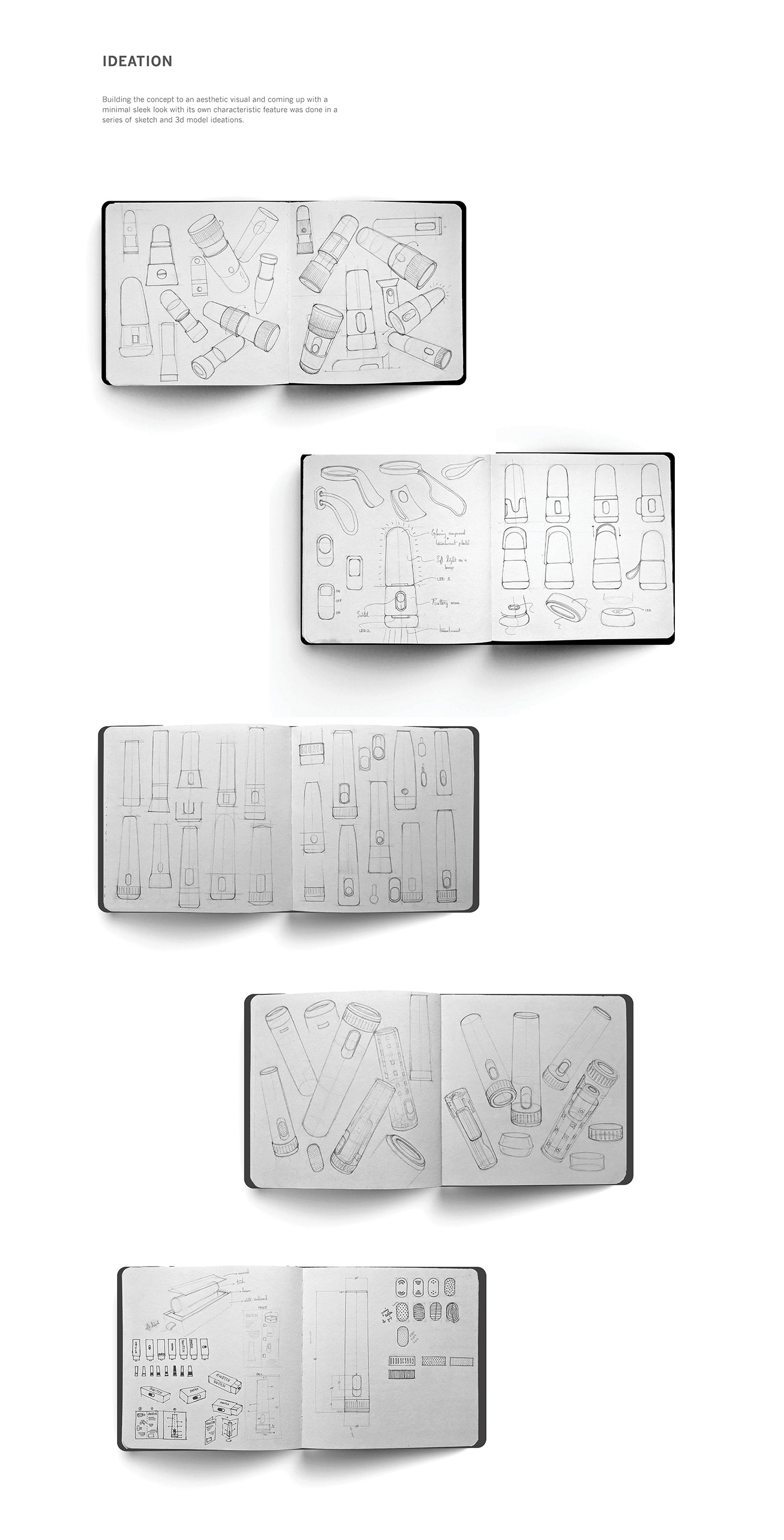 Flashlight，Desk lamp，small home appliances，Minimalist design ，