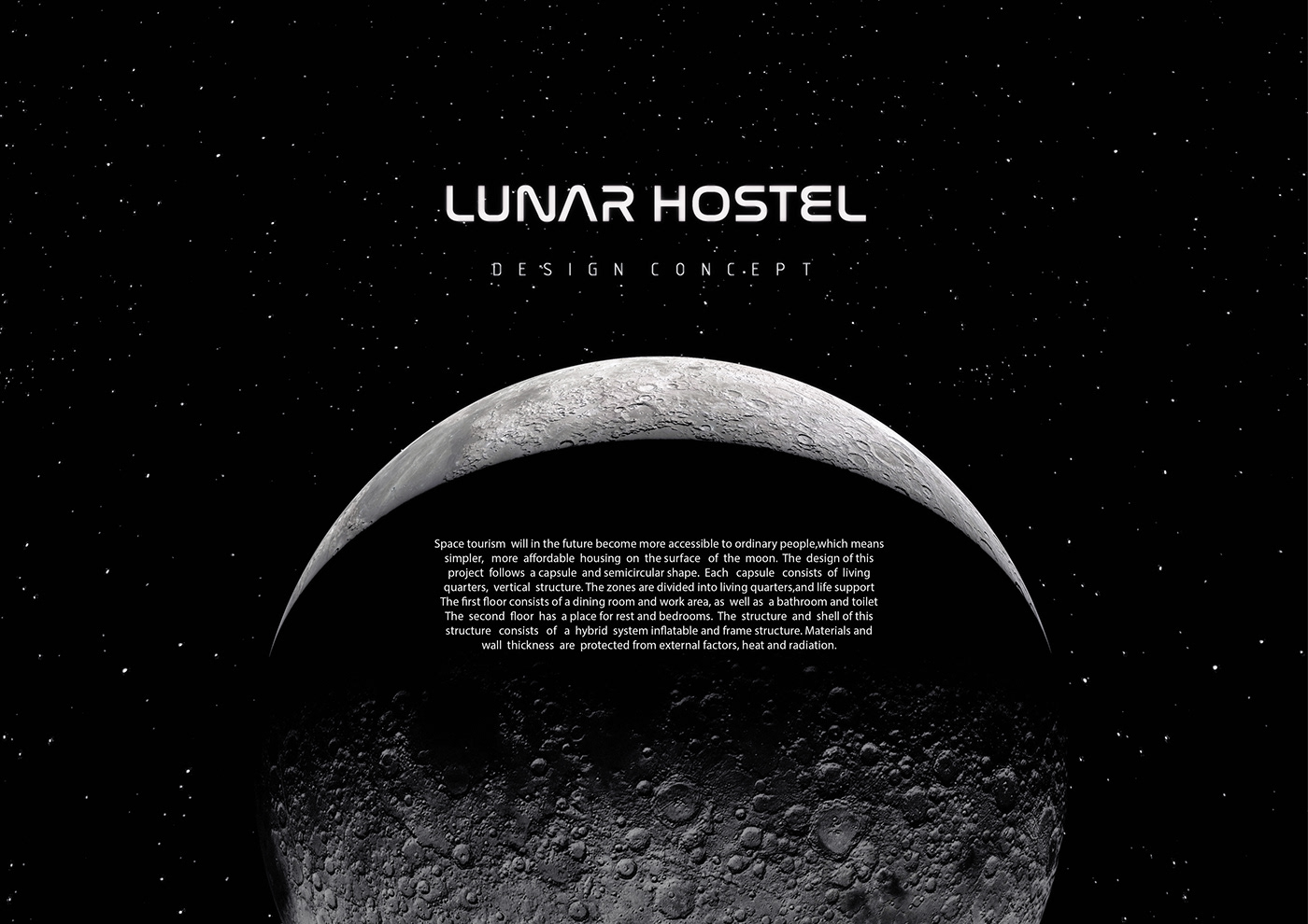Moon，space design ，habitat，science fiction，