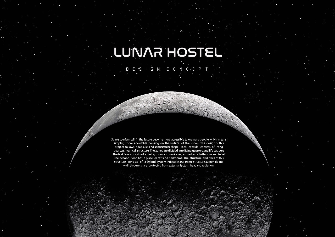 Moon，space design ，habitat，science fiction，