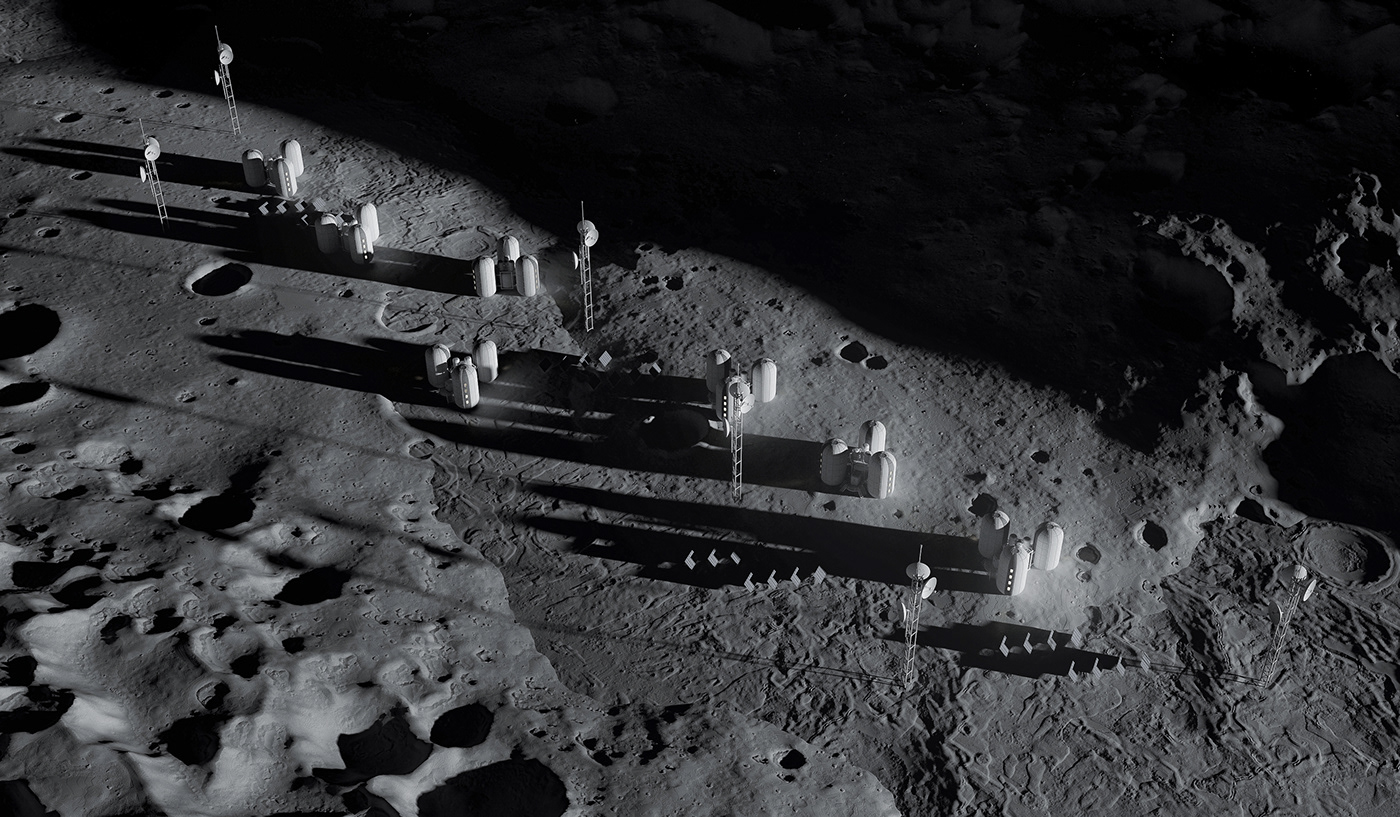 Moon，space design ，habitat，science fiction，