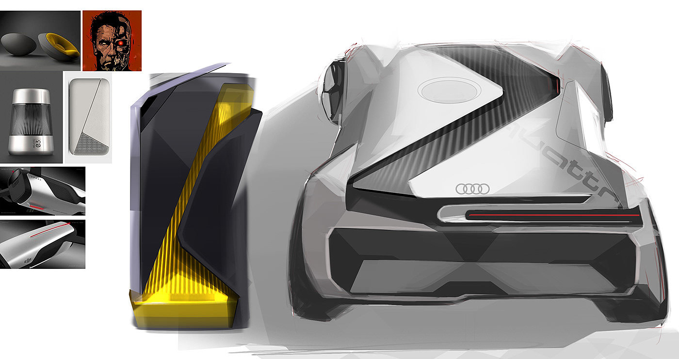 automobile，sketch，concept，Porsche，modern，